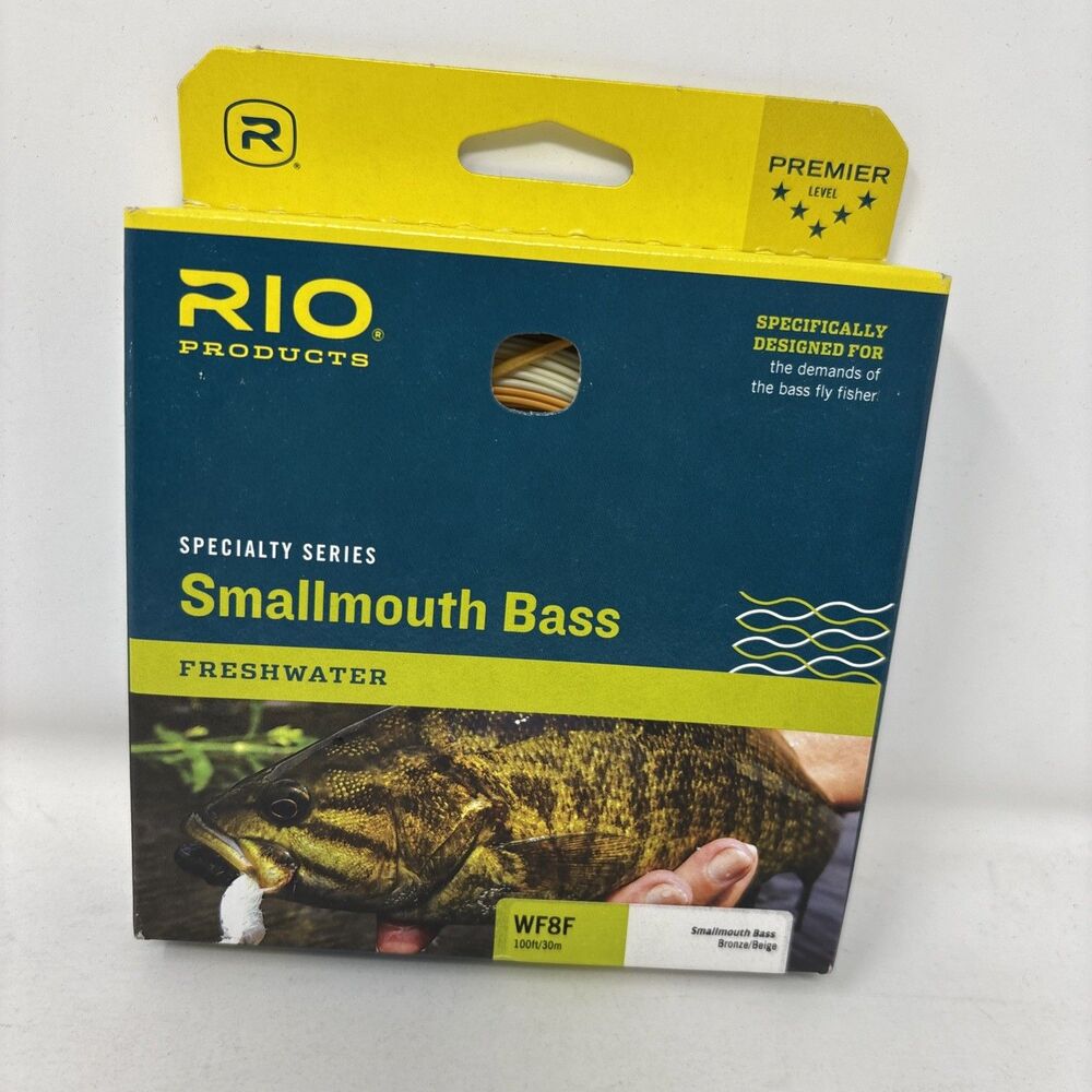 RIO Premier Specialty Series Smallmouth Bass WF8F Fly Line Bronze Beige NIB